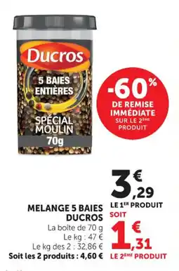 Hyper U Melange 5 baies ducros offre