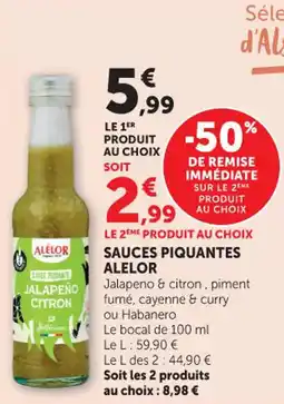 Hyper U Sauces piquantes alelor offre