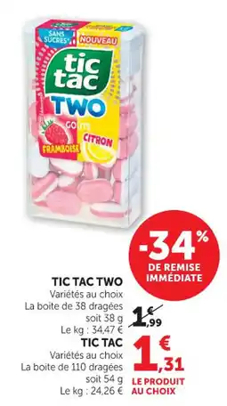 Hyper U Tic tac two offre