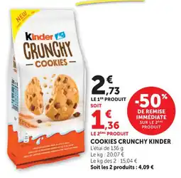 Hyper U Cookies crunchy kinder offre