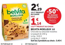 Hyper U Belvita moelleux lu offre