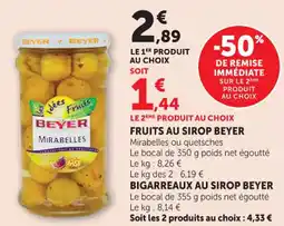 Hyper U Fruits au sirop beyer offre