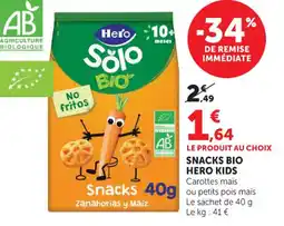 Hyper U Snacks bio hero kids offre