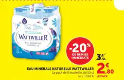 Hyper U Eau minerale naturelle wattwiller offre