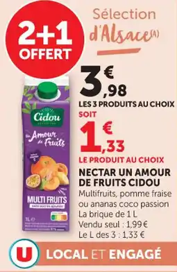 Hyper U Nectar un amour de fruits cidou offre