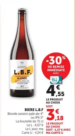 Hyper U Biere l.b.f offre