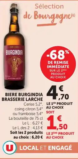 Hyper U Biere burgindia brasserie larche offre