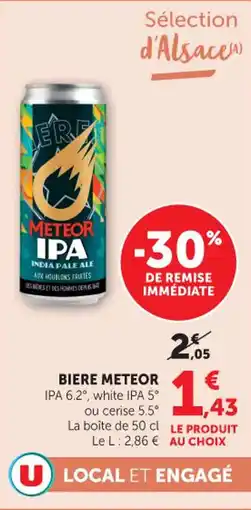 Hyper U Biere meteor offre