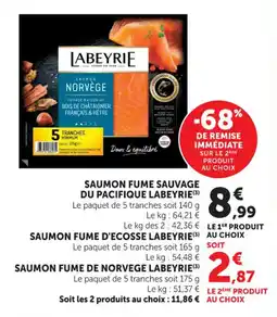 Hyper U Saumon fume sauvage du pacifique labeyrie offre