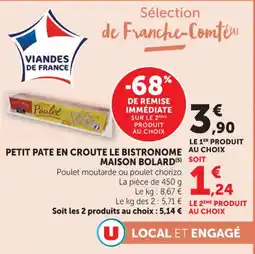 Hyper U Petit pate en croute le bistronome maison bolard offre