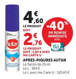 Hyper U Apres-piqures autan offre