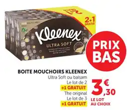 Hyper U Boite mouchoirs kleenex offre