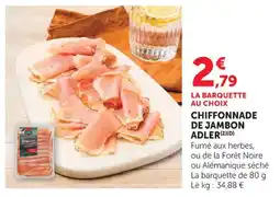 Hyper U Chiffonnade de jambon adler offre