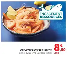 Hyper U Crevette entiere cuite offre