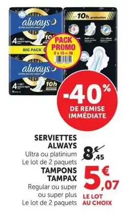 U Express Serviettes always offre