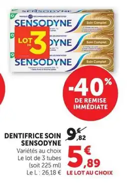 U Express Dentifrice soin sensodyne offre