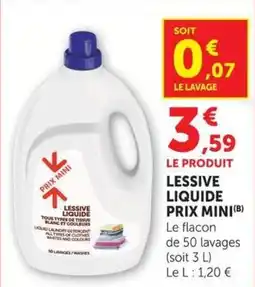 U Express Lessive liquide prix mini offre