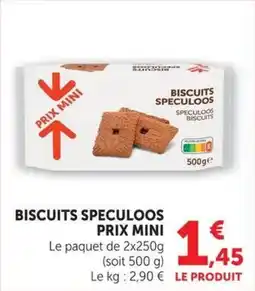 U Express Biscuits speculoos prix mini offre
