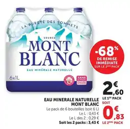 U Express Eau minerale naturelle mont blanc offre
