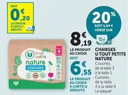 U Express Changes u tout petits nature offre