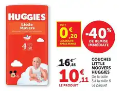 U Express Couches little moovers huggies offre