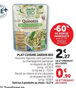 U Express Plat cuisine jardin bio offre