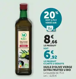 U Express Huile d'olive vierge extra fruitee u bio offre