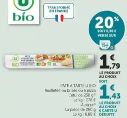 U Express Pate a tarte u bio offre