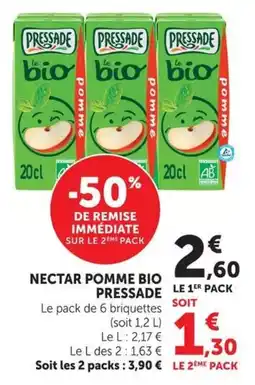 U Express Nectar pomme bio pressade offre