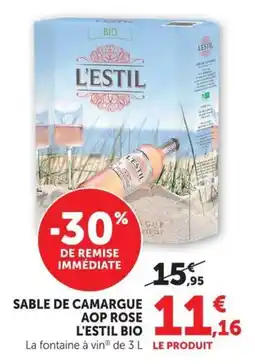 U Express Sable de camargue aop rose l'estil bio offre