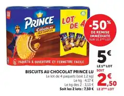 U Express Biscuits au chocolat prince lu offre