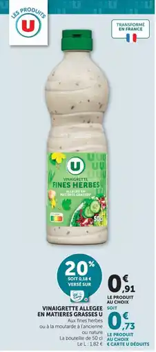 U Express Vinaigrette allegee en matieres grasses u offre