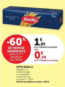 U Express Pates barilla offre
