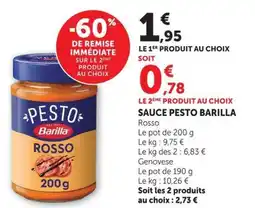 U Express Sauce pesto barilla offre