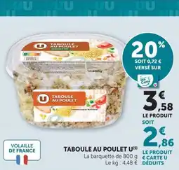 U Express Taboule au poulet u offre