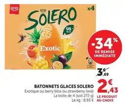 U Express Batonnets glaces solero offre