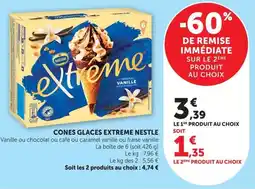U Express Cones glaces extreme nestle offre