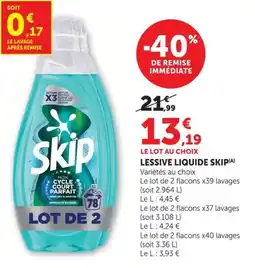U Express Lessive liquide skip offre
