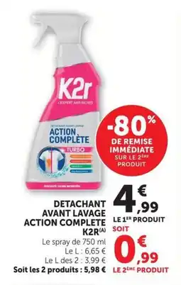 U Express Detachant avant lavage action complete k2r offre