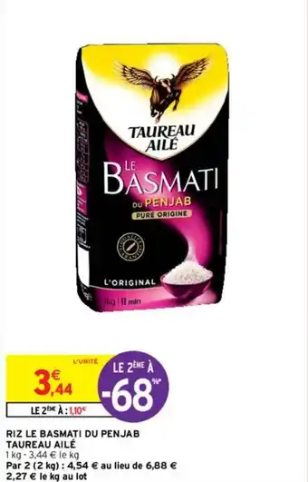 Intermarché Riz le basmati du penjab taureau ailé offre