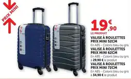 U Express Valise à roulettes prix mini offre