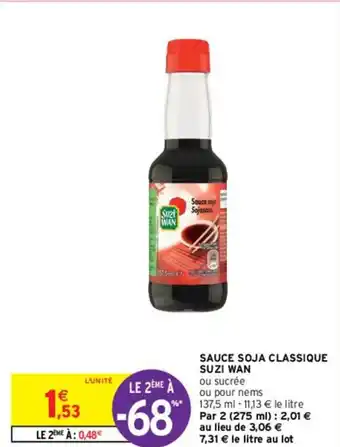 Intermarché Sauce soja classique suzi wan offre