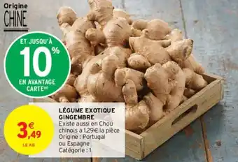 Intermarché Légumes exotique gingembre offre