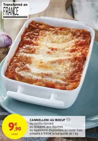 Intermarché Cannelloni au boeuf offre