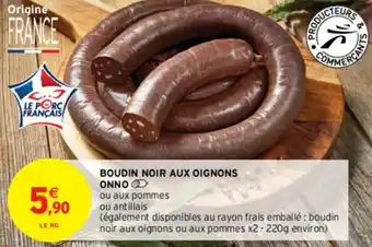 Intermarché Boudin noir aux oignons onno offre