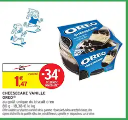 Intermarché Express Oreo cheesecake vanille offre