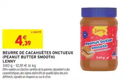 Intermarché Express Lenny beurre de cacahuètes onctueux (peanut butter smooth) offre