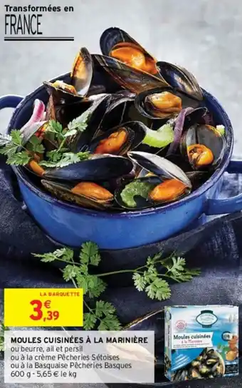 Intermarché Moules cuisinées à la marinière offre