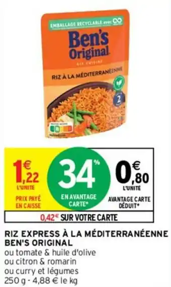 Intermarché Riz express à la méditerranéenne offre