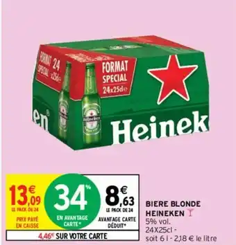 Intermarché Biere blonde heineken offre